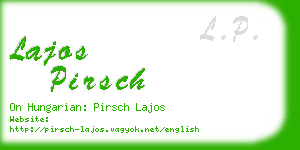 lajos pirsch business card